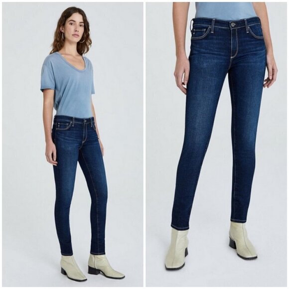 💕AG💕 Farrah High Waist Skinny Ankle Jeans - Darjeeling Blue 27 NWT - Picture 3 of 16